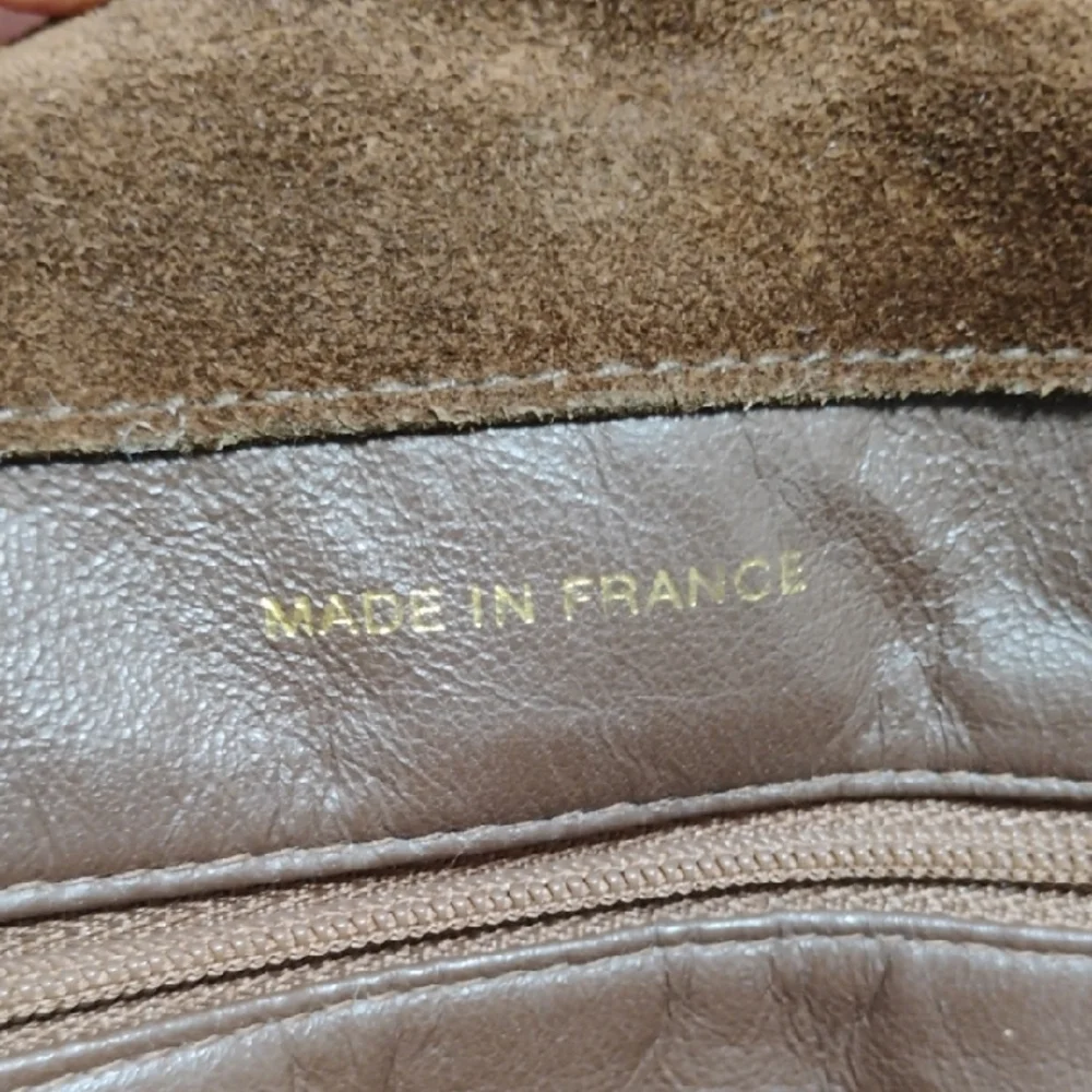 SALE! Authentic CHANEL Vintage Brown Suede Tote Handbag W Dust Bag - Picture 11 of 16